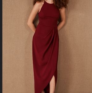 BHLDN Marceau High-Low Crepe Dress